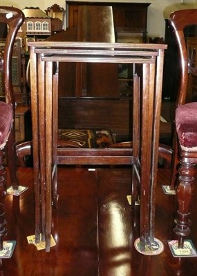 Lot 592 - Nest of mahogany tables