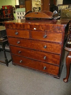 Lot 593 - 19th century mahogany four height chest of drawers