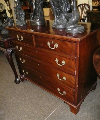 Lot 605 - 19th century mahogany four height chest of drawers