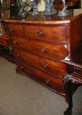 Lot 607 - Victorian mahogany four height chest of drawers