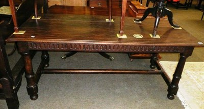 Lot 634 - Oak refectory table