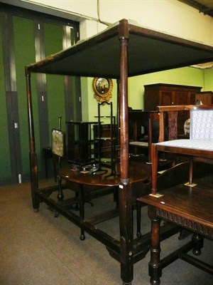 Lot 637 - Oak four poster bed