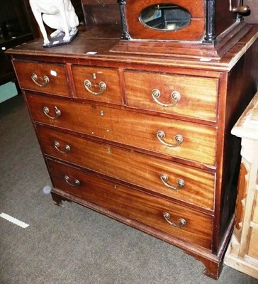 Lot 652 - 19th century mahogany four height chest of drawers