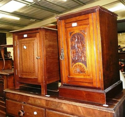 Lot 653 - Victorian mahogany pot cupboard and three others