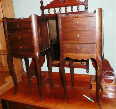 Lot 667 - Pair of oak bedside chests