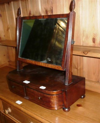 Lot 668 - 19th century mahogany toilet mirror