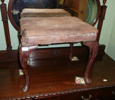 Lot 671 - Walnut stool