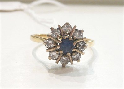 Lot 33 - Sapphire and diamond ring
