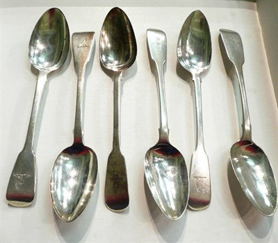 Lot 37 - Six silver tablespoons, 7oz