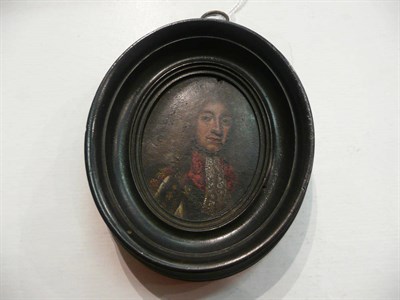 Lot 41 - Follower of Lawrence Crosse: Portrait Miniature of a Gentleman, circa 1685, wearing a wig and...