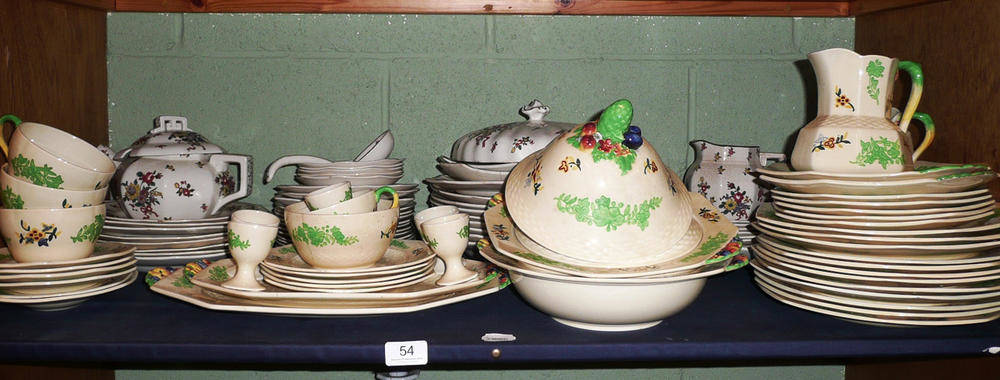 Lot 54 - A Royal Doulton Old Leeds Sprays pattern part dinner service and a Royal Doulton Gaylady...