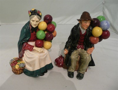 Lot 100 - Two Doulton figures 'The Balloon Man' and 'The Balloon Seller'