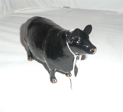 Lot 106 - Beswick Aberdeen Angus cow, model No. 1563, black gloss, 10.8cm high