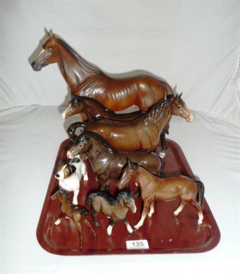 Lot 133 - Tray of assorted Beswick figures
