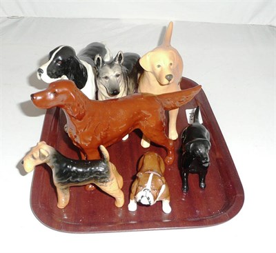 Lot 134 - Seven various Beswick dogs