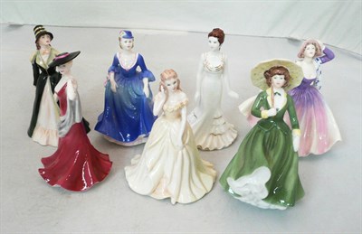 Lot 142 - Seven Coalport porcelain figures