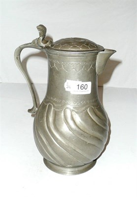 Lot 160 - 18th century pewter jug