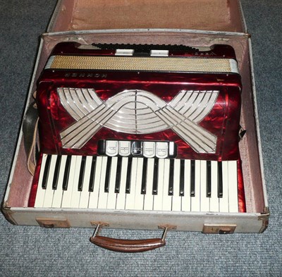 Lot 163 - A Hohner accordion in case