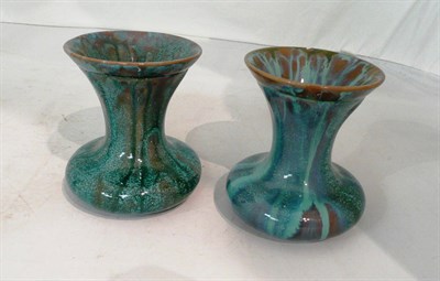 Lot 183 - A pair of Lancastrian monochrome vases (2)