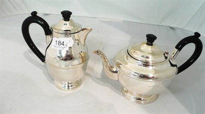 Lot 184 - Silver teapot and a silver coffee pot (2)