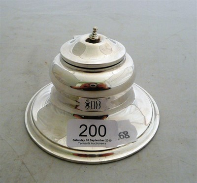 Lot 200 - Silver inkwell