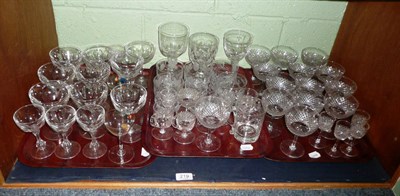 Lot 219 - Three trays of assorted glass