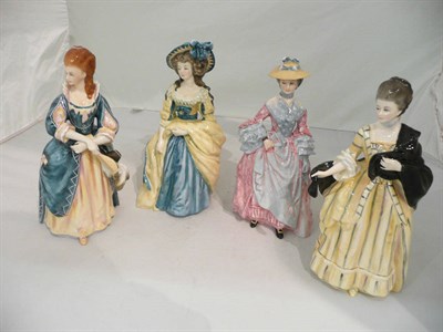 Lot 231 - Four Royal Doulton china figures - 'Lady Sheffield' HN3008, 'Mary Countess Howe' HN3007,...