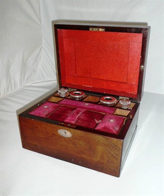 Lot 242 - A 19th century rosewood sewing box