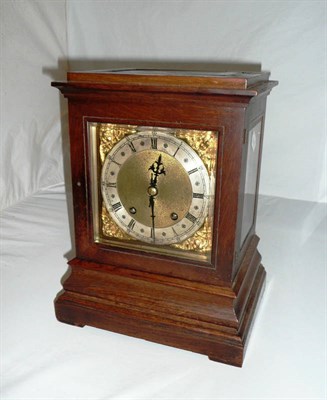 Lot 245 - Oak cased striking mantel clock