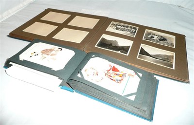 Lot 266 - Part photograph album mostly landscape view and a postcard album including Mabel Lucie Atwell