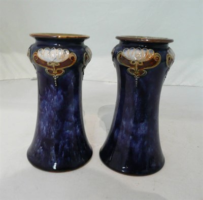 Lot 276 - A pair of Doulton Art Nouveau vases (2)