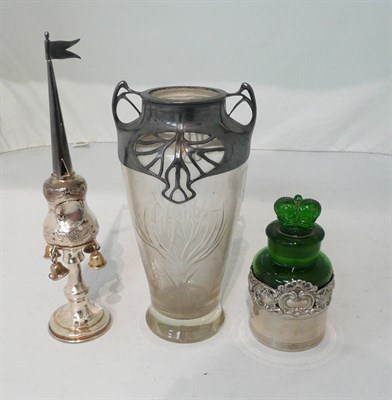 Lot 283 - Art Nouveau vase, spice box and Mintons pot bottle