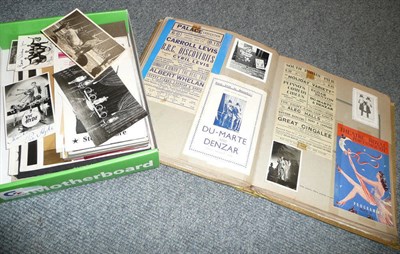 Lot 294 - Vintage theatrical ephemera, including programmes, signed photographs, circus programmes, an...