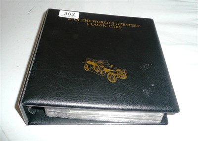 Lot 302 - 22ct gold stamped automobile collector's stamps, in folder