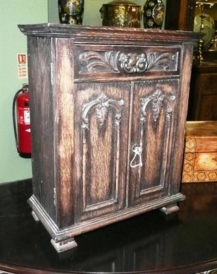 Lot 316 - Oak smoker's cabinet