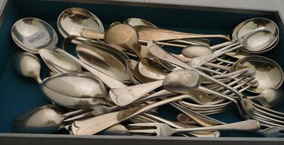 Lot 335 - A quantity of mixed silver flatware, 40oz approximate weight