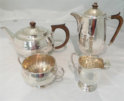 Lot 349 - Four piece silver tea set