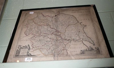 Lot 370 - Henry Overton - a New Map of Yorkshire 1723 (poor condition)