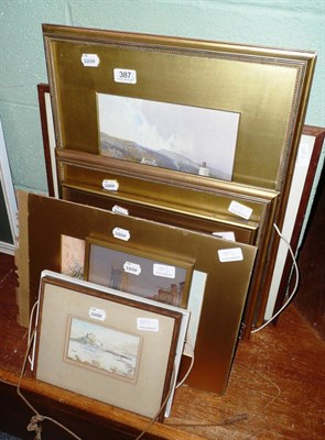 Lot 387 - Eleven framed 20th century watercolour landscapes