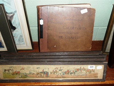 Lot 404 - Book - Complete Collection of 'Caldecotts Contributions of the Graphic' and five hunting prints