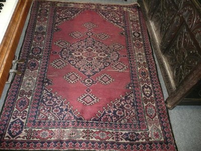 Lot 418 - Anatolian rug, West Turkey, the lozenge shaped field with central medallion and two machine...