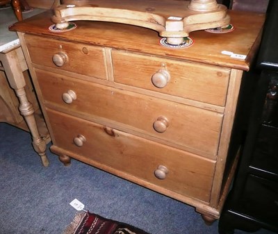 Lot 436 - A Victorian pine three height chest