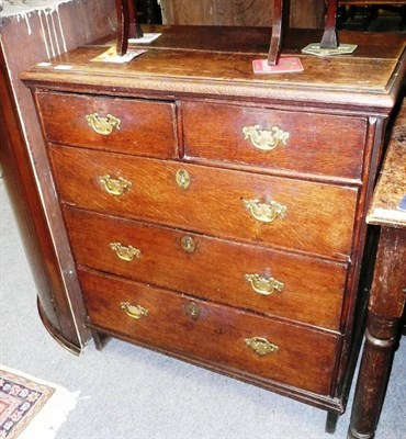 Lot 470 - Georgian oak four height chest of drawers