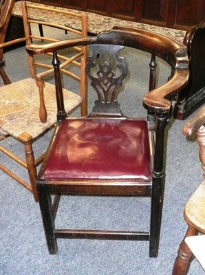 Lot 490 - A George III mahogany elbow chair