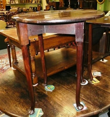 Lot 527 - 18th century mahogany drop leaf table with pad feet