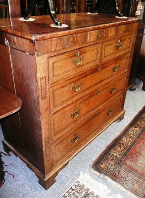 Lot 533 - George III oak and mahogany chest