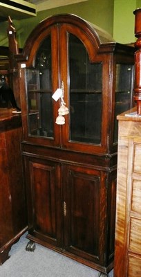 Lot 535 - A Continental oak display cabinet, in 17th century style, early 20th century, the domed top...