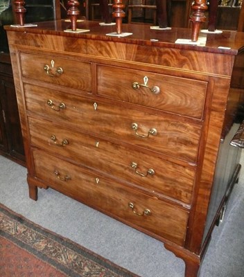 Lot 536 - 19th century mahogany four height chest