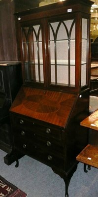 Lot 556 - Edwardian bureau bookcase