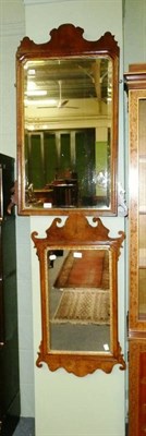 Lot 569 - Two walnut mirrors (one a.f.)